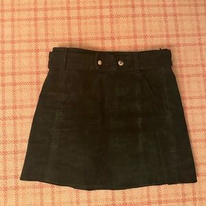 Suede green Zara skirt